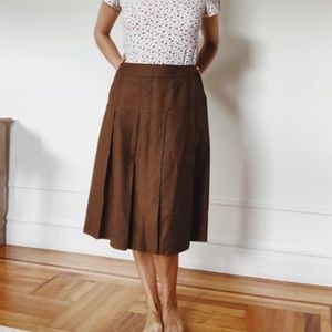 RARE VINTAGE 1990 Chanel Mint Condition Pleated Wool Cashmere Skirt